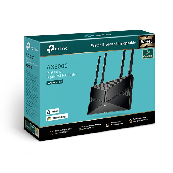 TP-LINK ROUTER WIFI 6 DOBLE BANDA AX3000