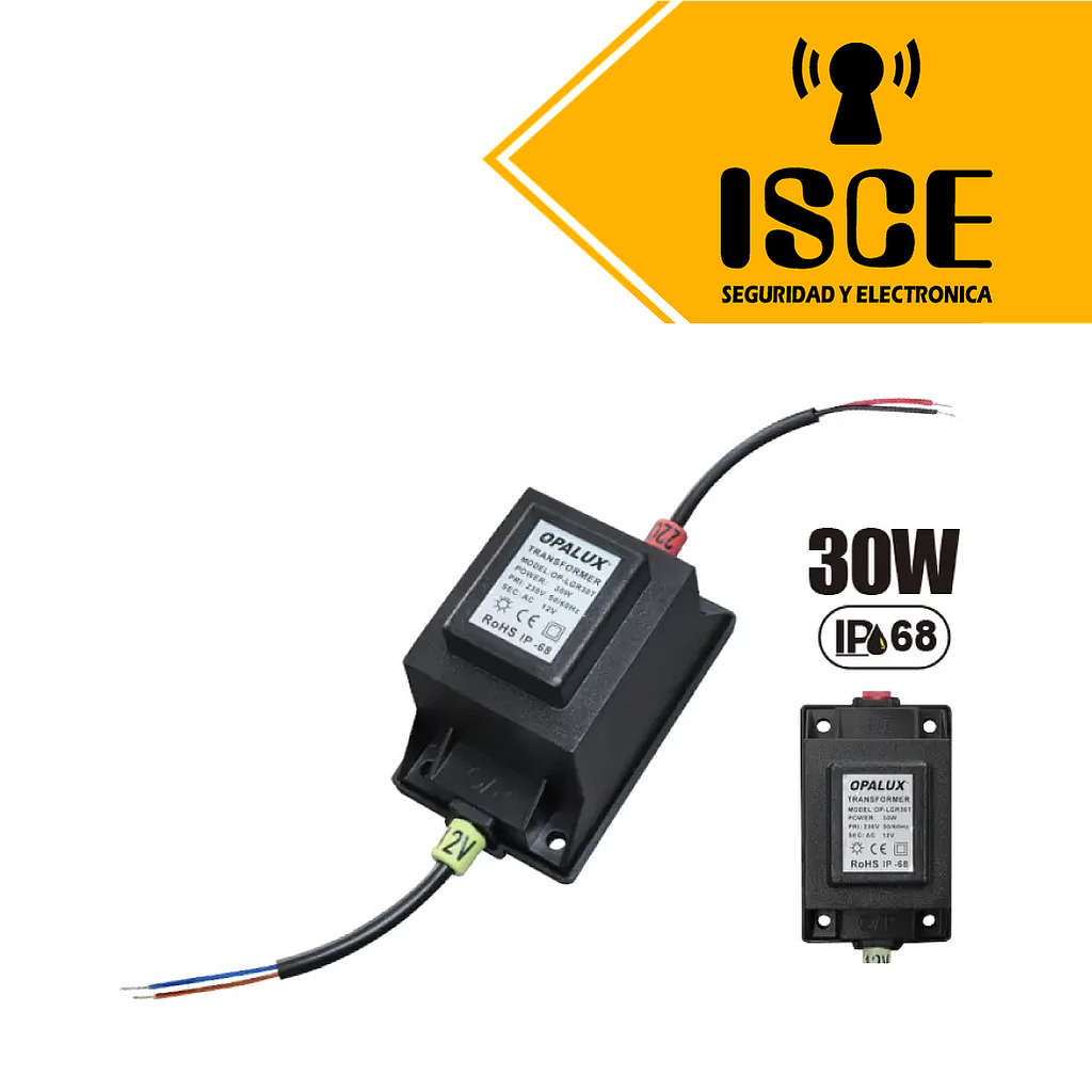 OPALUX TRANSFORMADOR PARA PISCINA 30W IP68 COLOR NEGRO