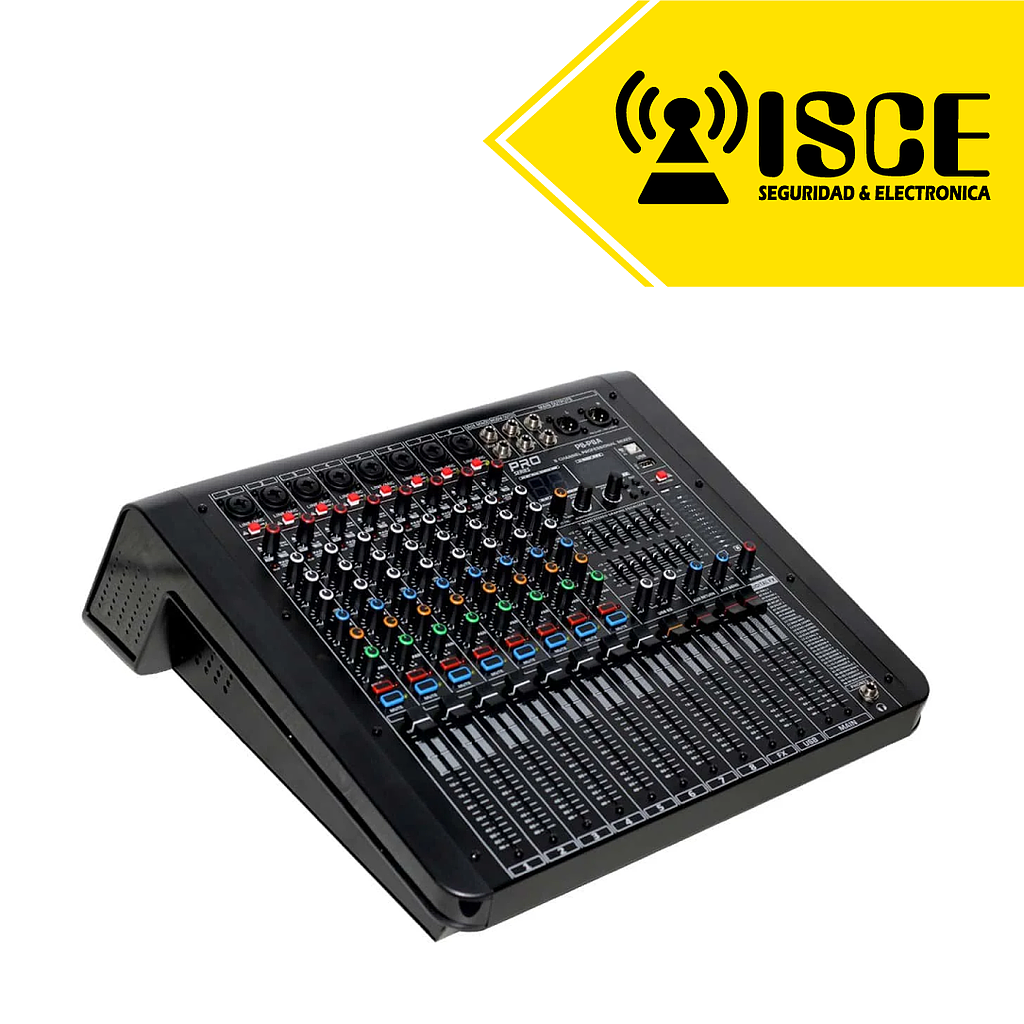 PRO SERIES CONSOLA DE AUDIO 8 CANALES 350W 2RMS 99 EFECTOS