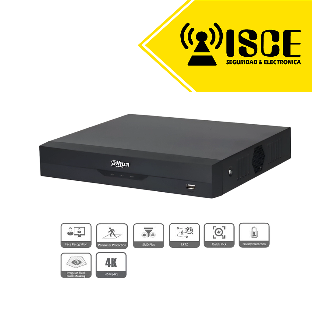 DAHUA DH-XVR5104HS-4KL-I3/T DVR PENTAHIBRIDO 4CH 4K 1 HDD AUDIO DOBLE VIA
