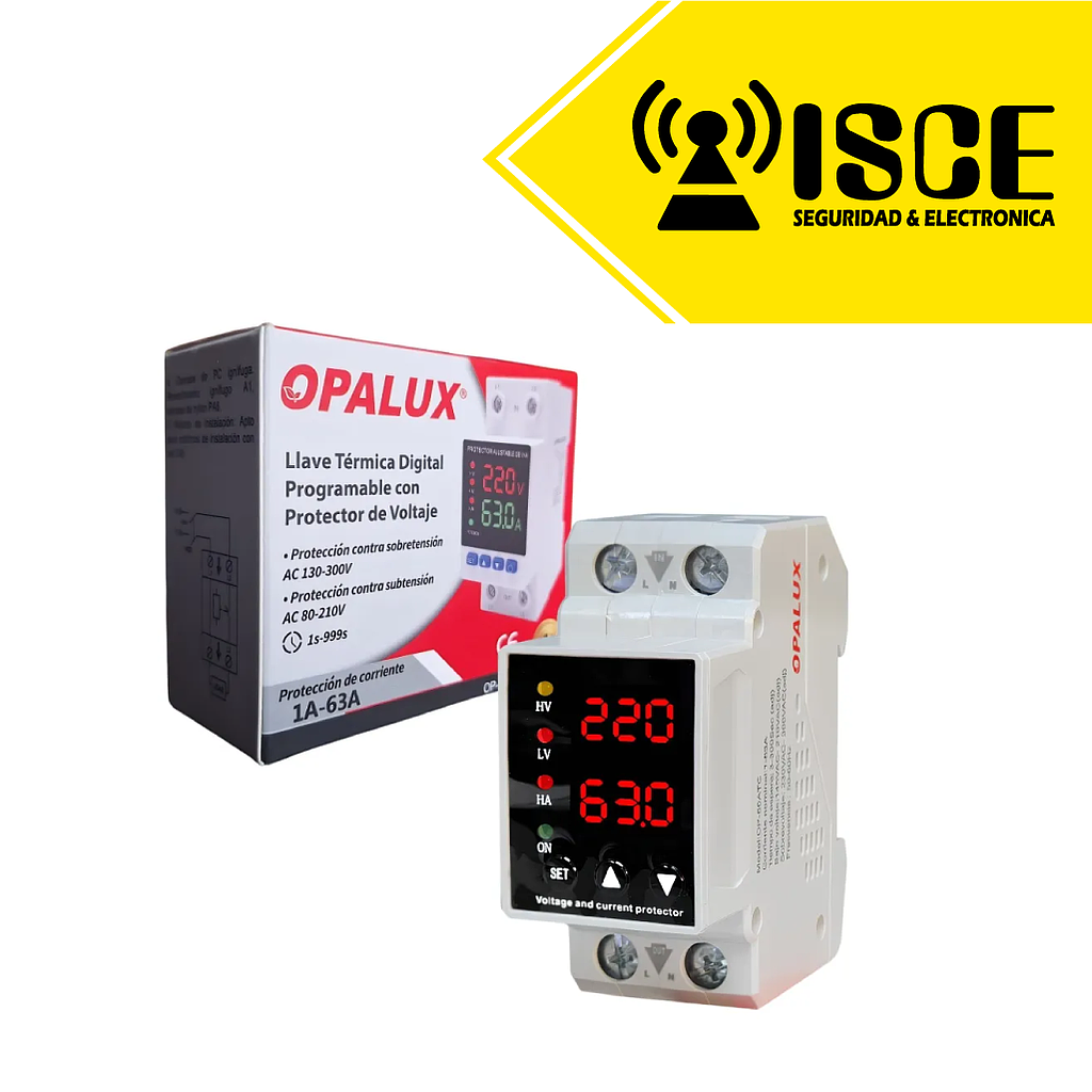 OPALUX PROTECTOR DE SOBREVOLTAJE 1-63A AC 220V DC 80-300V