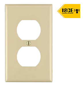 LEVITON PLACA DOBLE NYLON P/TOMACORRIENTE MARFIL