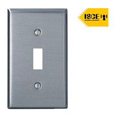 LEVITON PLACA SIMPLE P/INTERRUPTOR DE ACERO T/PALANCA