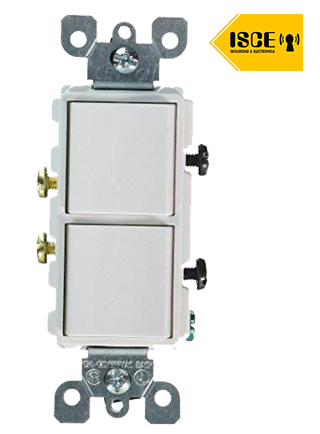 LEVITON INTERRUPTOR DOBLE DECORA 15A 250V BLANCO