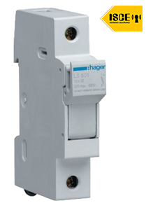 HAGER PORTA FUSIBLE 1P 32A 400V L38 1M