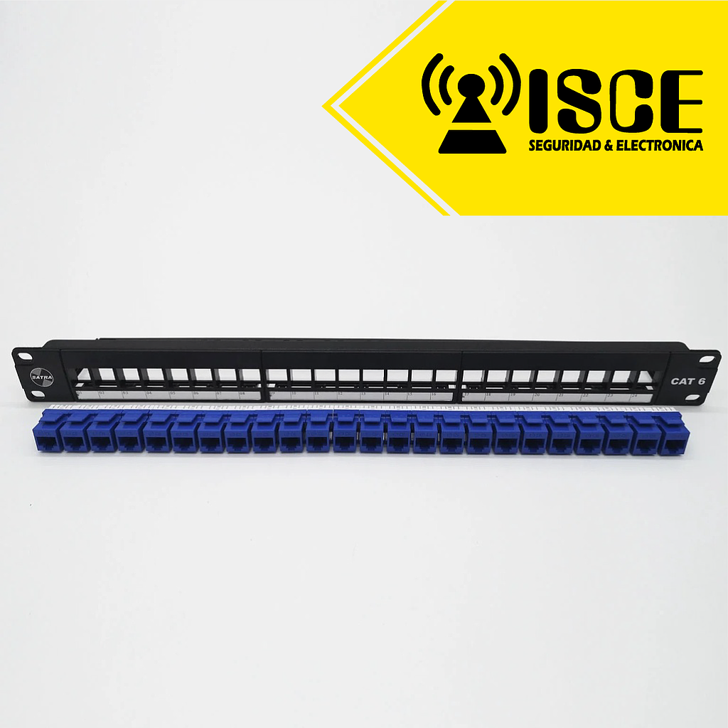 SATRA PATCH PANEL CAT6 24P MOD C/J AZUL