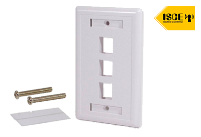 SATRA PLACA PARED SIMPLE 3PTO BLANCO
