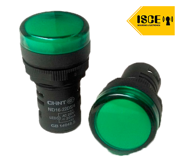 CHINT LAMPARA DE SEÑALIZACION (INDICADOR DE LUZ) TIPO LED COLOR VERDE 22MM 220V 592720