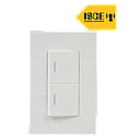 UYUSTOOLS CONMUTADOR EMPOTRABLE DOBLE PC-BLANCA