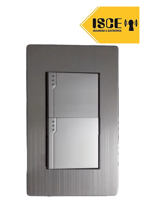 UYUSTOOLS INTERRUPTOR EMPOTRABLE DOBLE ACERO INOX