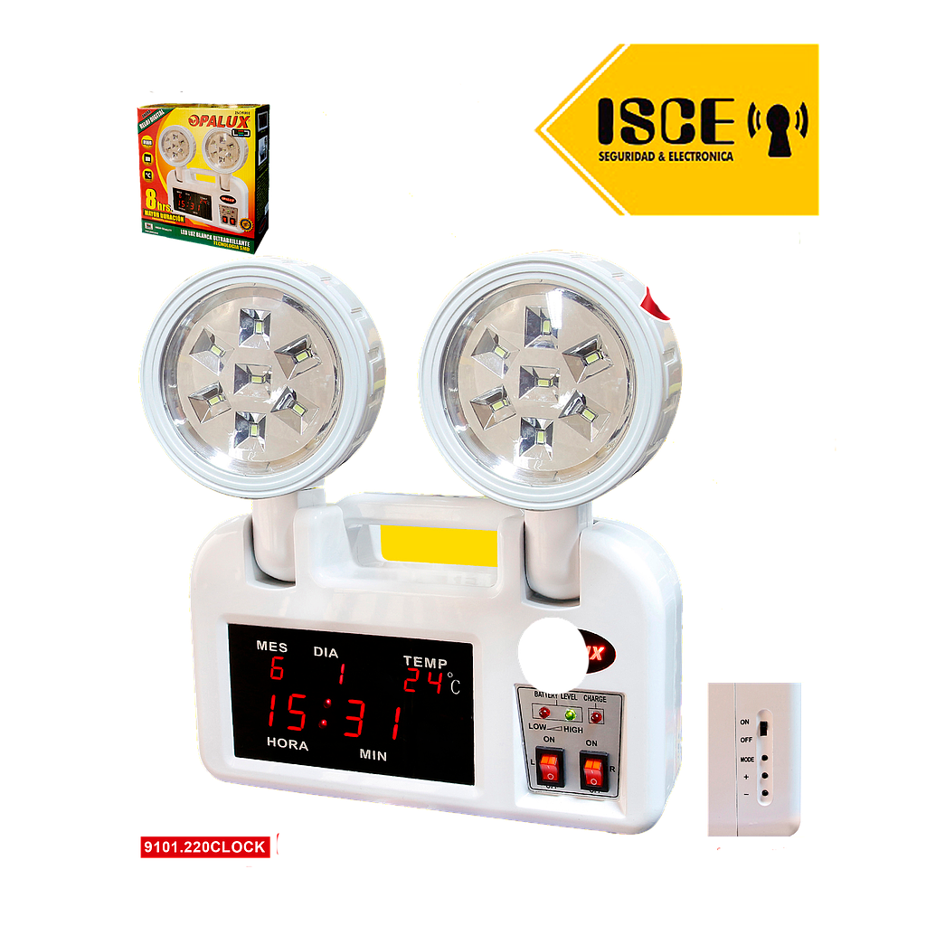 OPALUX LAMPARA DE EMERGENCIA 8H 14 LED BATERIA 4V/2.5AH