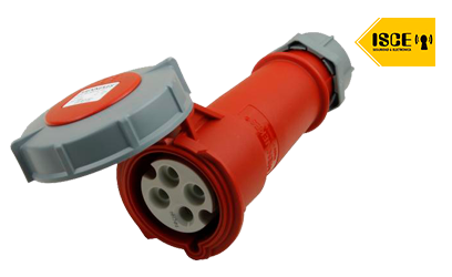 MENNEKES TOMA AEREO 32AMP 3P+T 415V ROJO 6H IP67