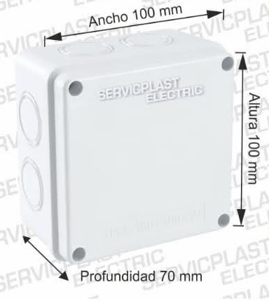 SERVICPLAST CAJA DE PASE 4X4(100X100x70)