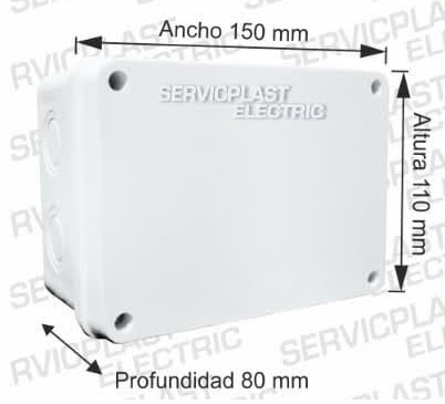 SERVICPLAST CAJA DE PASE 6X4X3 (150X110X80)
