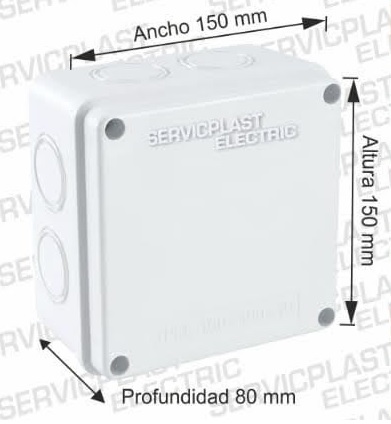 SERVICPLAST CAJA DE PASE 6X6X3(150X150X80)