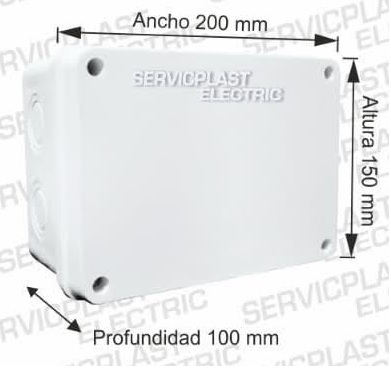 SERVICPLAST CAJA DE PASE 8X6X4 (200X150X100)