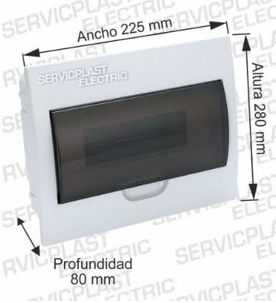 SERVICPLAST TABLERO PVC EMPOTRABLE 12 POLOS