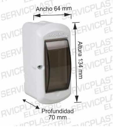 SERVICPLAST TABLERO PVC EMPOTRABLE 2 POLOS