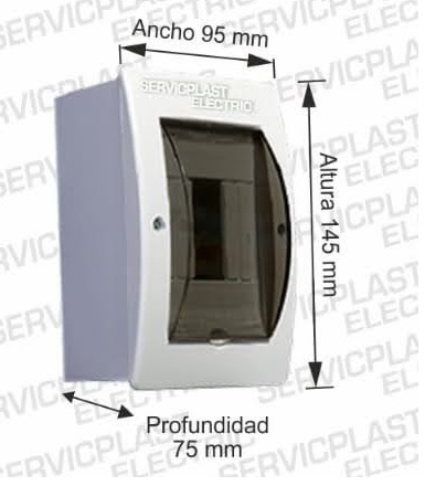 SERVICPLAST TABLERO PVC EMPOTRABLE 3 POLOS