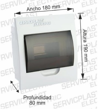 SERVICPLAST TABLERO PVC EMPOTRABLE 8 POLOS 