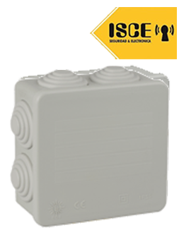 SOLERA CAJA DE PASE LIBRE DE HALOGENO CON CONOS 80X80X35 MM IP55 IK07 GRIS