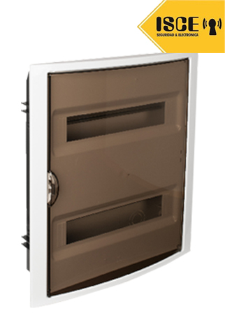 SOLERA TABLERO RIEL DIN EMPOTRABLE LIBRE DE HALOGENO 28 POLOS PUERTA FUME A/H IP40 IK07