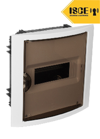SOLERA TABLERO RIEL DIN EMPOTRABLE LIBRE DE HALOGENO 8 POLOS PUERTA FUME A/H IP40 IK07