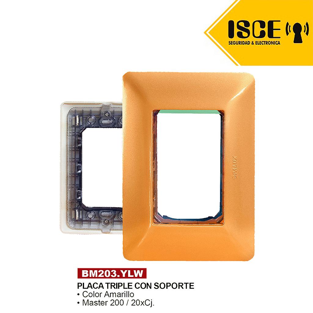 OPALUX PLACA TRIPLE CON SOPORTE AMARILLO MASTER 200