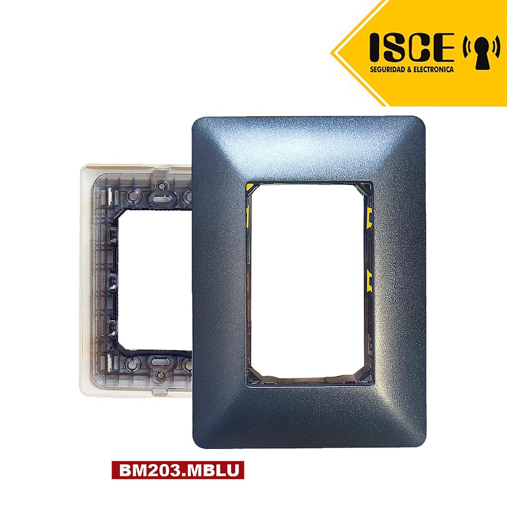 OPALUX PLACA TIPLE C/SOPORTE AZUL MATE  MASTER 200 