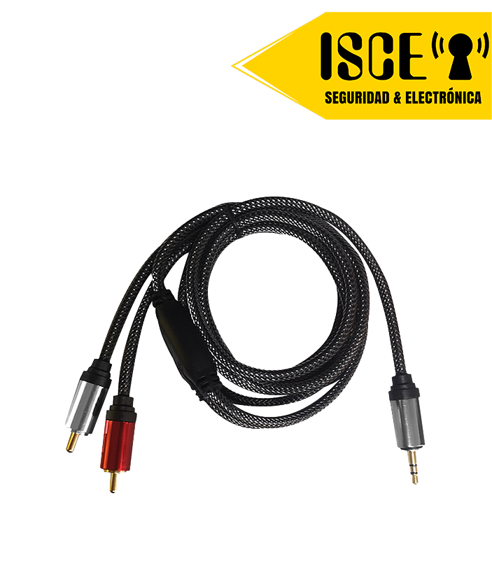 BATBLACK EXTENSOR 2RCA PLUG A PLUG STERO  3.5MM