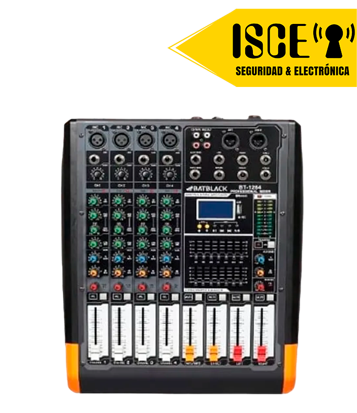 BATBLACK CONSOLA AMPLIFICADA 800W C/USB BT-MP3 4 CANALES