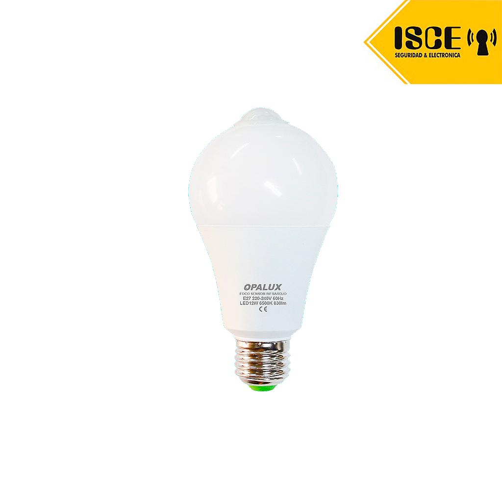 OPALUX FOCO LED 12W LUZ BLANCA CON SENSOR DE MOVIMIENTO