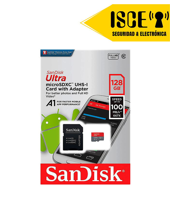 HK MEMORIA MICRO SD DE 128GB CLASE 10 92MB/S ESCRITURA 30MB/S