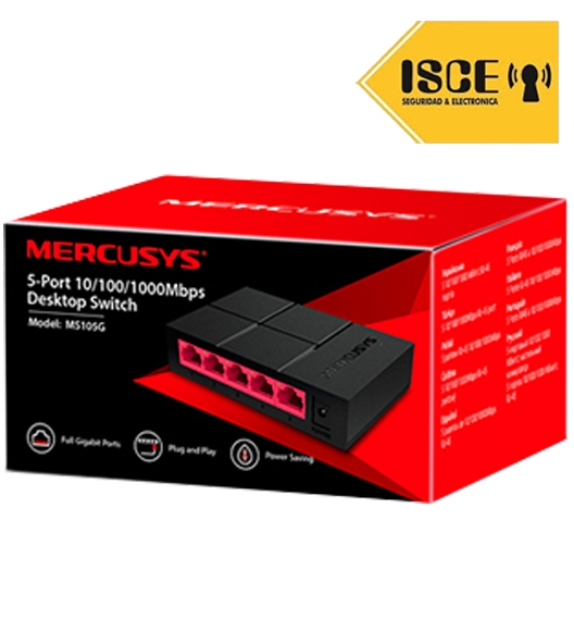 MERCUSYS SWITCH 5 PUERTOS 10/100/1000 MBPS