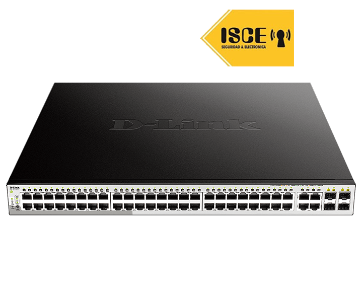 D-LINK SWITCH 48 10/100/1000BASE-T POE 370W + 4 PORTS SFP SMART