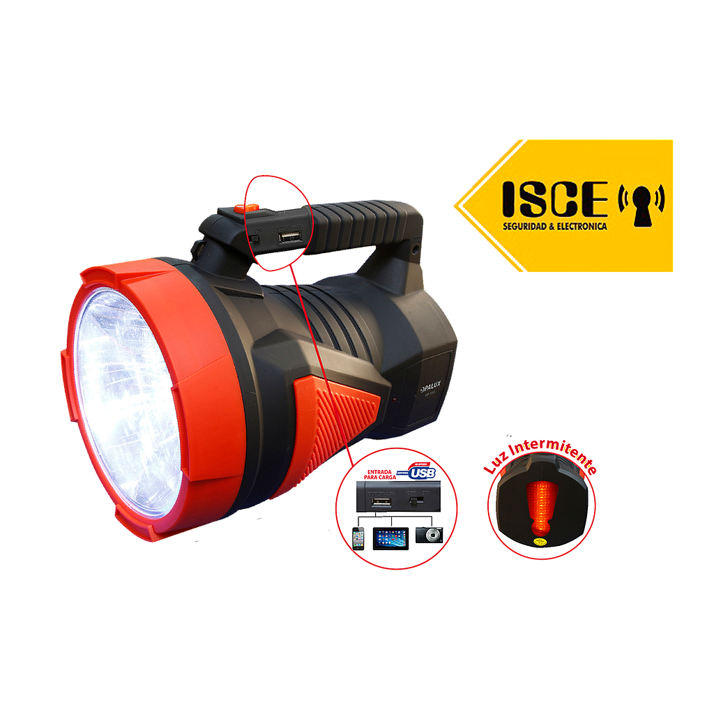 OPALUX LINTERNA RECARGABLE LED 10W E INTERMITENTE