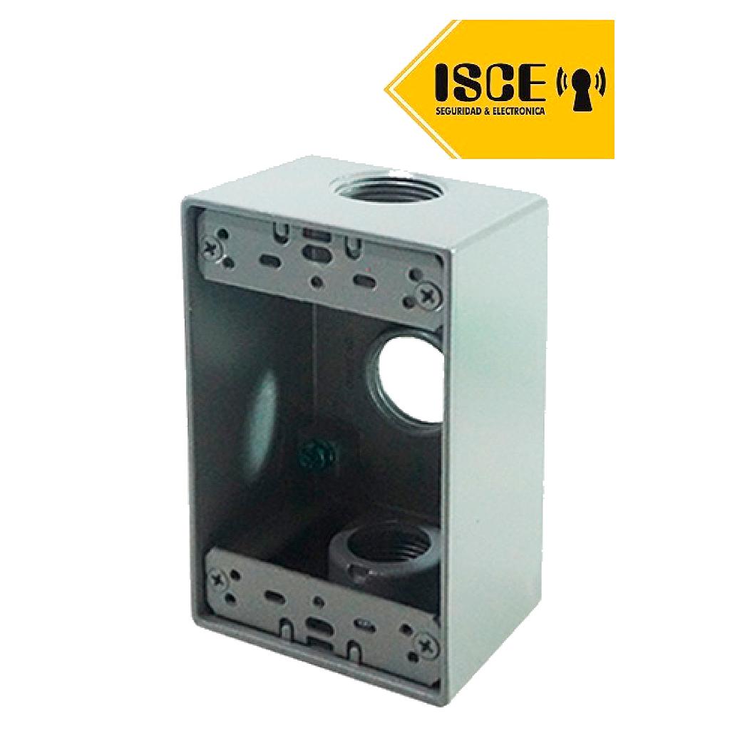 NAVIA CAJA RECTANGULAR ALUMINIO 3/4&quot; 5 SALIDAS