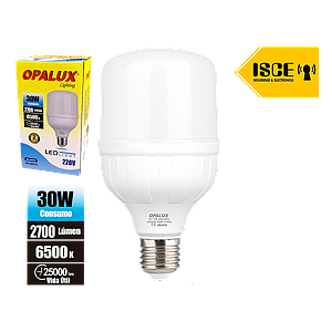 OPALUX FOCO LED 30W 100-240V BLANCO 2700LM 6500K E27 240°